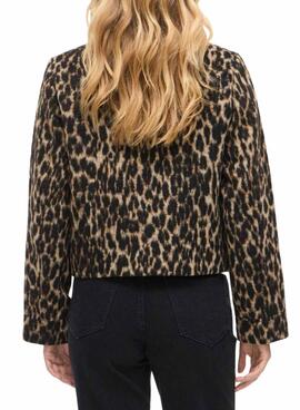 Chaqueta Vila Visimba estampado leopardo para mujer