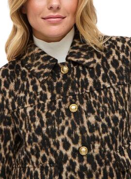 Chaqueta Vila Visimba estampado leopardo para mujer