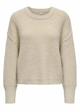 Jersey Only Mally beige para mujer