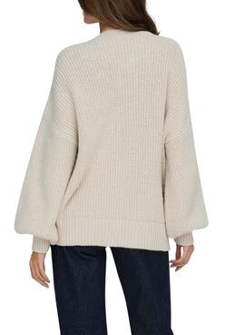 Jersey Only Holly beige para mujer