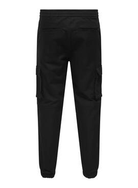 Pantalón Only and Sons Garda negro para hombre