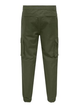 Pantalón Only and Sons Garda verde para hombre