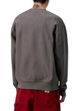 Sudadera Carhartt American Script gris para hombre