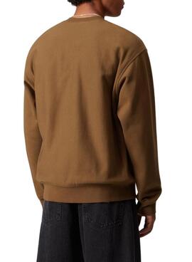 Sudadera Carhartt American Script marrón para hombre