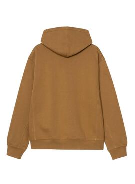 Sudadera Carhartt American Script cremallera camel para hombre
