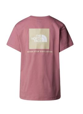 Camiseta The North Face Box rosa para mujer