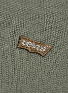 Sudadera Levis Mini Batwing verde para niño