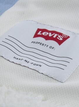 Cazadora Levis Sherpa blanco y azul para niña