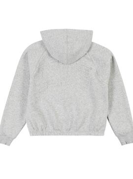 Sudadera Levis Meet and Greet gris para niña