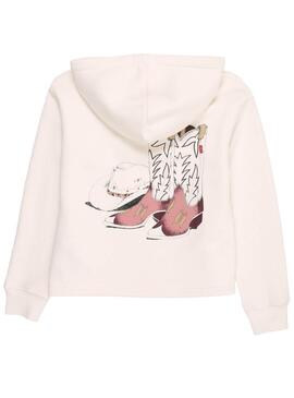 Sudadera Levis Western beige para niña