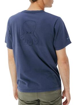 Camiseta El Pulpo logo azul para hombre