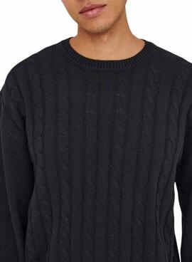 Jersey Only and Sons Lamard azul marino para hombre