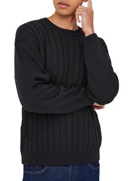 Jersey Only and Sons Lamard azul marino para hombre