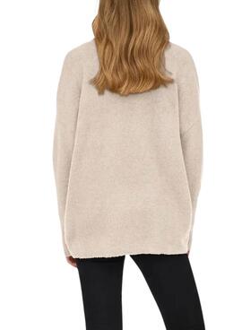 Jersey de punto Only Talio beige para mujer