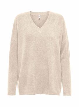 Jersey de punto Only Talio beige para mujer