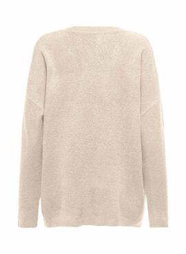Jersey de punto Only Talio beige para mujer