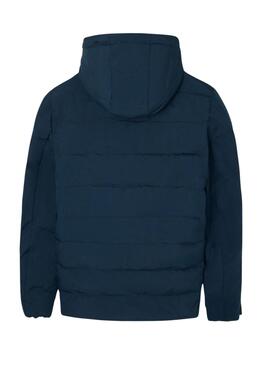 Abrigo acolchado Silbon reversible azul y gris para hombre