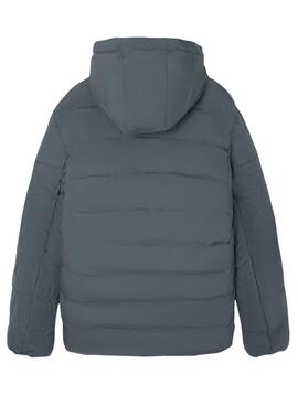 Abrigo acolchado Silbon reversible azul y gris para hombre