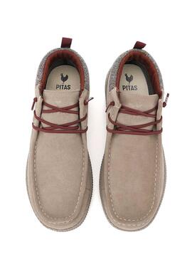 Botines Walkin Pitas Bob beige para hombre