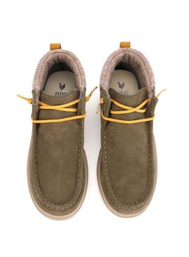 Botines Walkin Pitas Garda verde para mujer