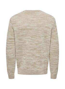 Jersey Only and Sons Trak beige para hombre