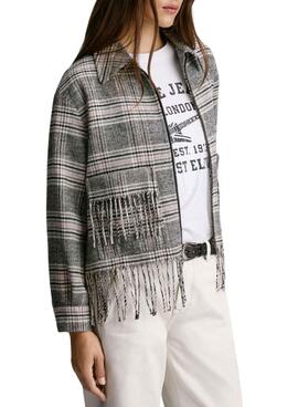 Chaqueta Pepe Jeans Talani gris y rosa para mujer