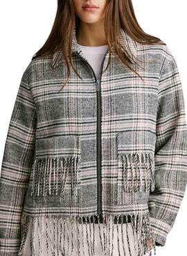 Chaqueta Pepe Jeans Talani gris y rosa para mujer