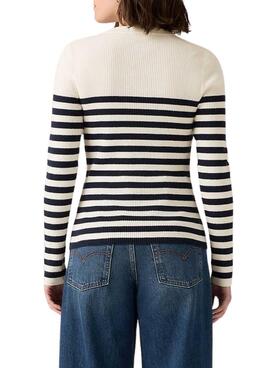 Jersey Levis Adrienne rayas blanco y azul para mujer