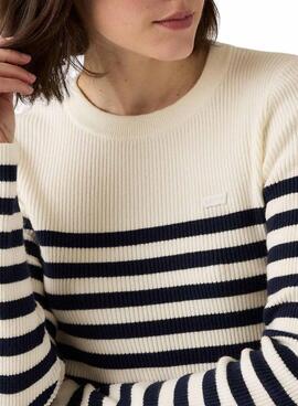 Jersey Levis Adrienne rayas blanco y azul para mujer