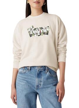 Sudadera Levis Everyday beige para mujer
