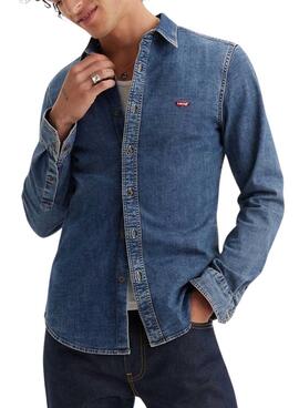 Camisa Levis Battery azul para hombre