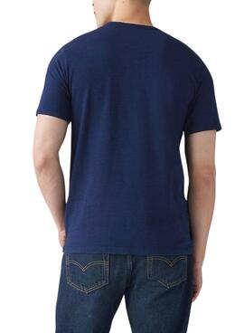 Camiseta Levis Henley azul para hombre