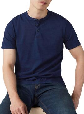 Camiseta Levis Henley azul para hombre