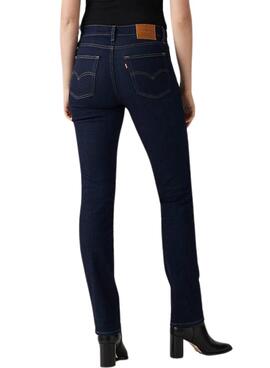 Pantalón vaquero Levis 724 denim oscuro para mujer