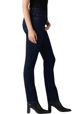 Pantalón vaquero Levis 724 denim oscuro para mujer