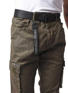 Pantalón Project X Paris cargo verde para hombre