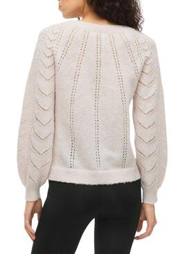 Jersey Vila Tuli beige para mujer