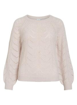 Jersey Vila Tuli beige para mujer