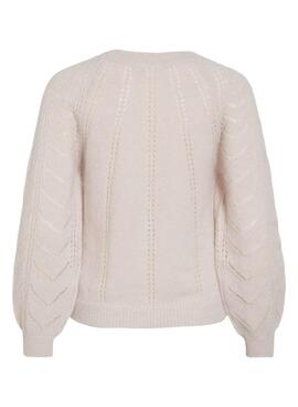 Jersey Vila Tuli beige para mujer