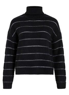 Jersey Vila Vizaza rayas negro y plateado para mujer