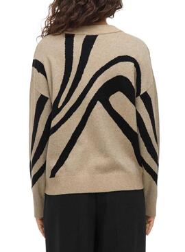 Jersey Vila Vitif beige para mujer