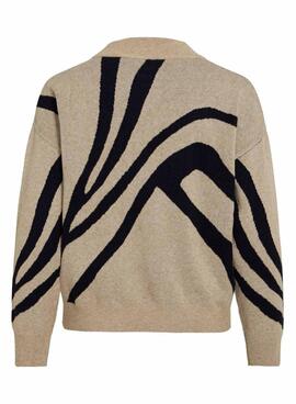 Jersey Vila Vitif beige para mujer