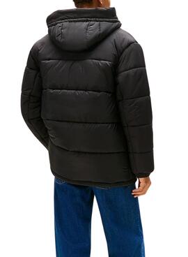 Parka Tommy Jeans mix negro para hombre