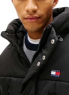 Parka Tommy Jeans mix negro para hombre