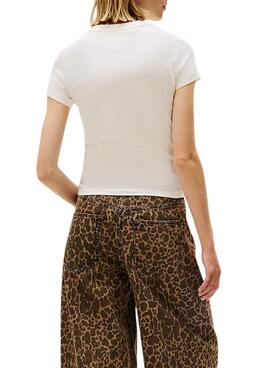Camiseta Tommy Jeans Bling Linear blanco para mujer