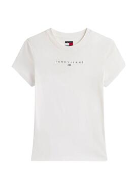 Camiseta Tommy Jeans Bling Linear blanco para mujer
