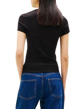 Camiseta Tommy Jeans Bling Linear negro para mujer