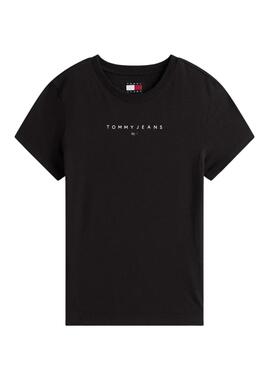 Camiseta Tommy Jeans Bling Linear negro para mujer