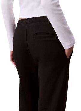 Pantalones Calvin Klein Jeans Archive Logo French Terry negro para mujer