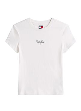 Camiseta Tommy Jeans Ess Logo blanco para mujer